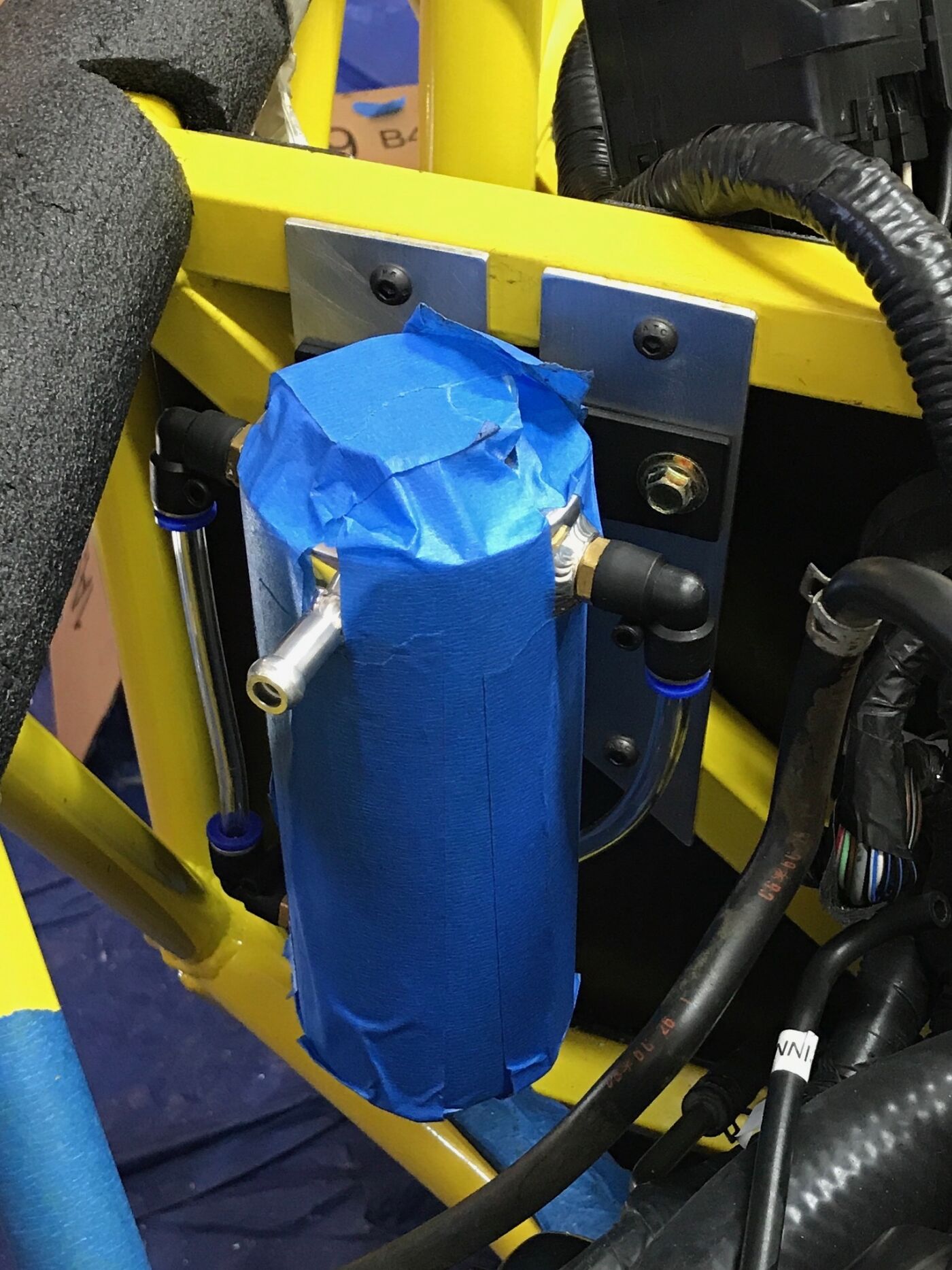 Installing the Coolant Reservoir, Charcoal Canister, and Thermostat